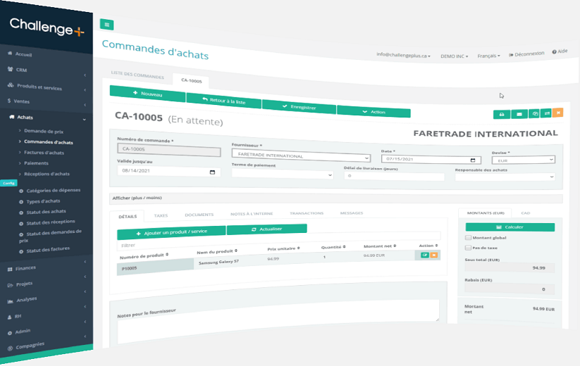 ChallengePlus Achats