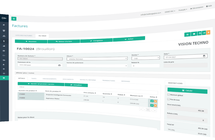 ChallengePlus Ventes
